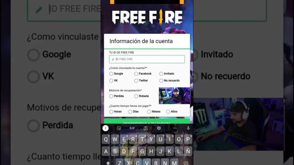 Aplicaciones para recuperar mi cuenta robada de Free Fire