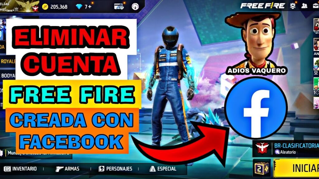 Como eliminar cuenta de Free Fire de Facebook