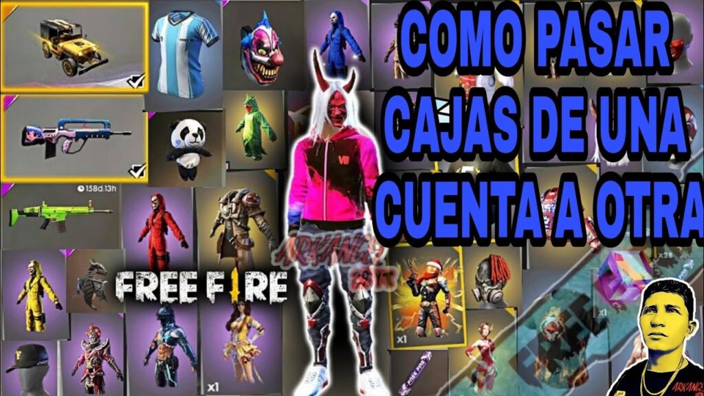 Como puedo pasar trajes de Free Fire a otra cuenta