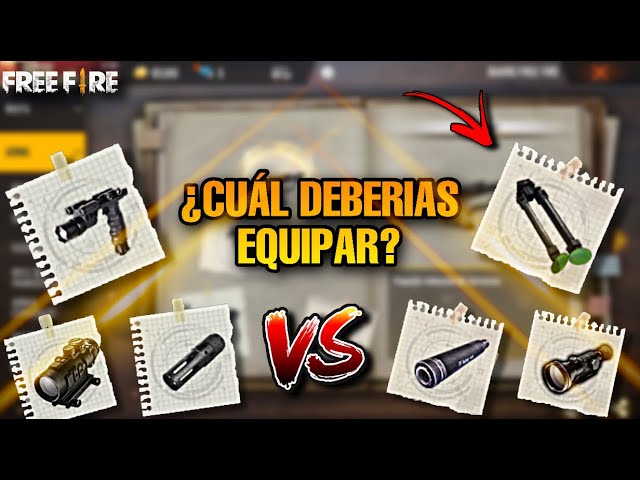 Para que sirve cada accesorio de armas en Free Fire