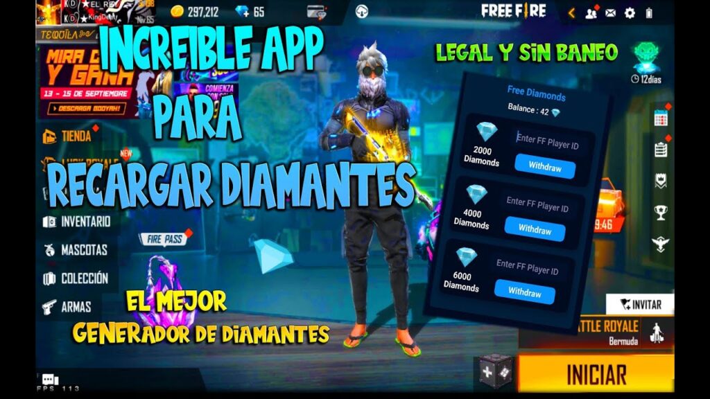 pagina para recargar diamantes