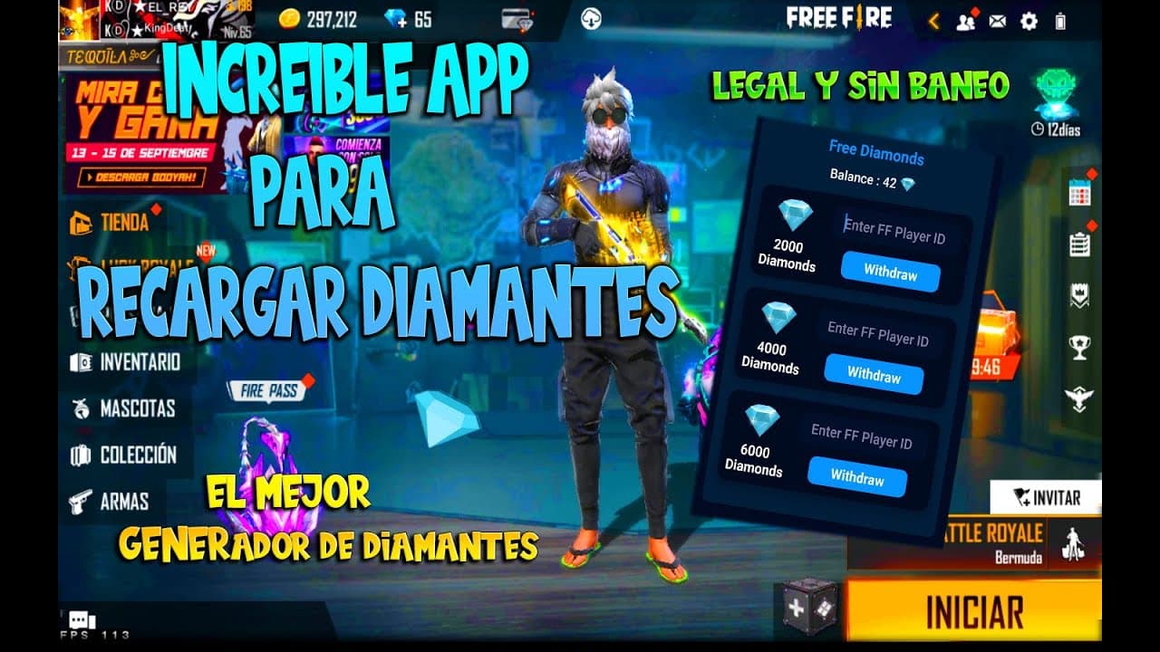 pagina para recargar diamantes